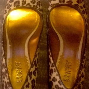 Franco Sarto calf hair wedges